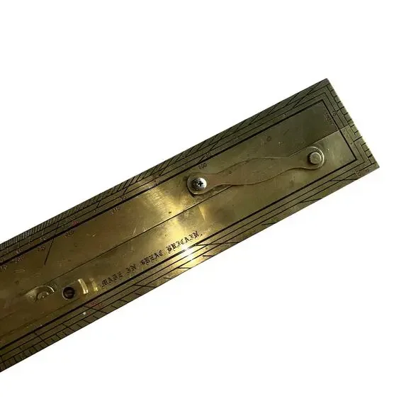 Antique Kelvin & Hughes 24 Brass Parallel Ruler Nautical Navigation Tool